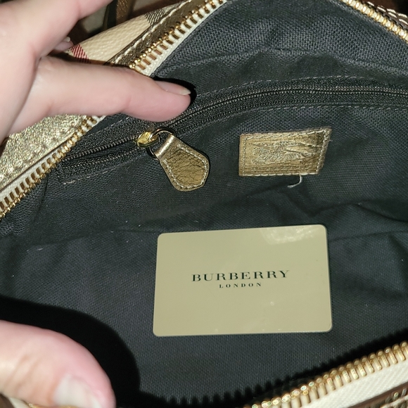 Burberry Prorsum Bennett Gold Coated Canvas Satchel/Boston Bag - Picture 15 of 16
